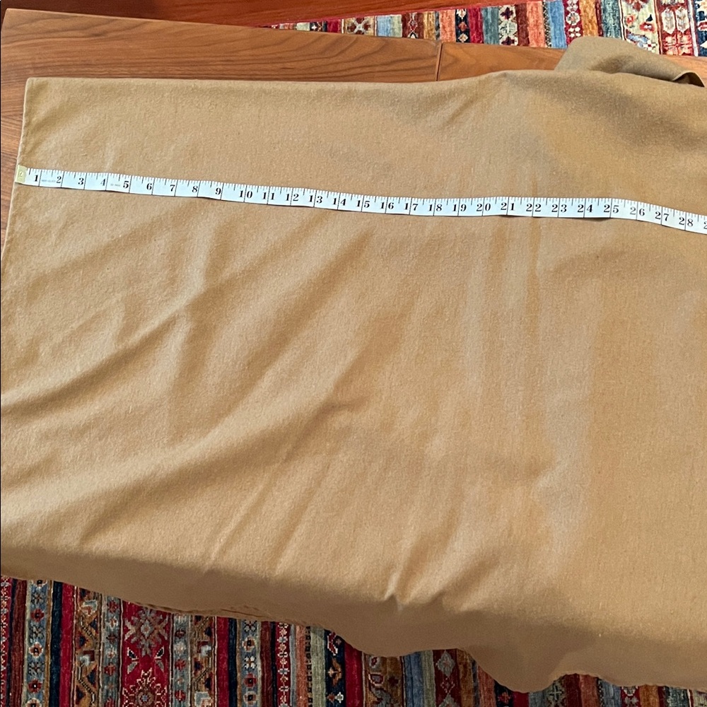 Vintage wool cape cocoon tan/light brown oversized scarf shawl poncho wrap cloak - Picture 12 of 14